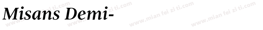 Misans Demi字体转换